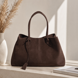 Dames Shopper Tote van Vegan Leer met Suède Afwerking
