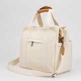 Zwarte Dames Shopper met Voorvak en Schouderriem