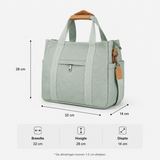 Zwarte Dames Shopper met Voorvak en Schouderriem