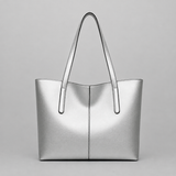 Zwarte Dames Shopper met Lange Handvatten