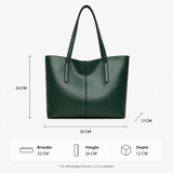 Zwarte Dames Shopper met Lange Handvatten