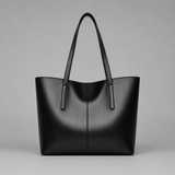 Zwarte Dames Shopper met Lange Handvatten