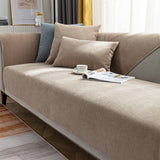 Beige Bankhoes met Fijne Geweven Structuur