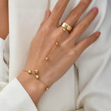 Minimalistische Handketting met Ring en Armband