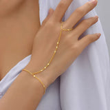 Minimalistische Handketting met Ring en Armband
