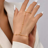 Minimalistische Handketting met Ring en Armband