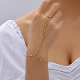 Minimalistische Handketting met Ring en Armband