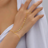 Minimalistische Handketting met Ring en Armband