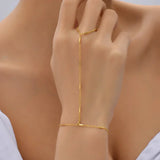 Minimalistische Handketting met Ring en Armband