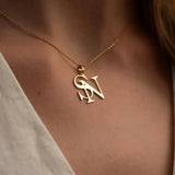 Gouden Letter Ketting met Initialen