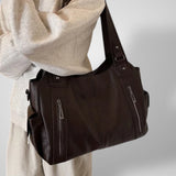 Dames Tijdloos Zwart Leren Tas