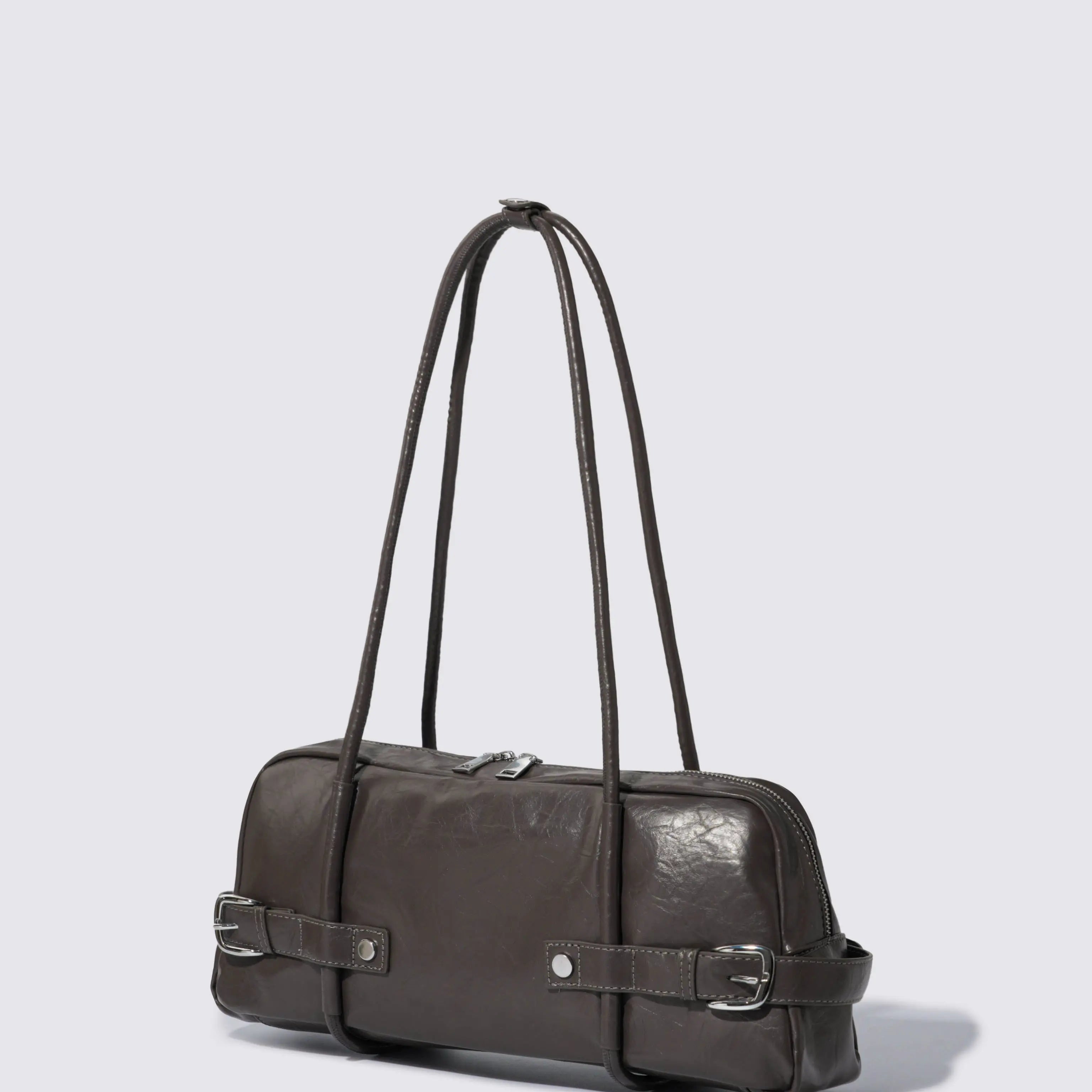 Compacte mini city tote bag met schouderbanden