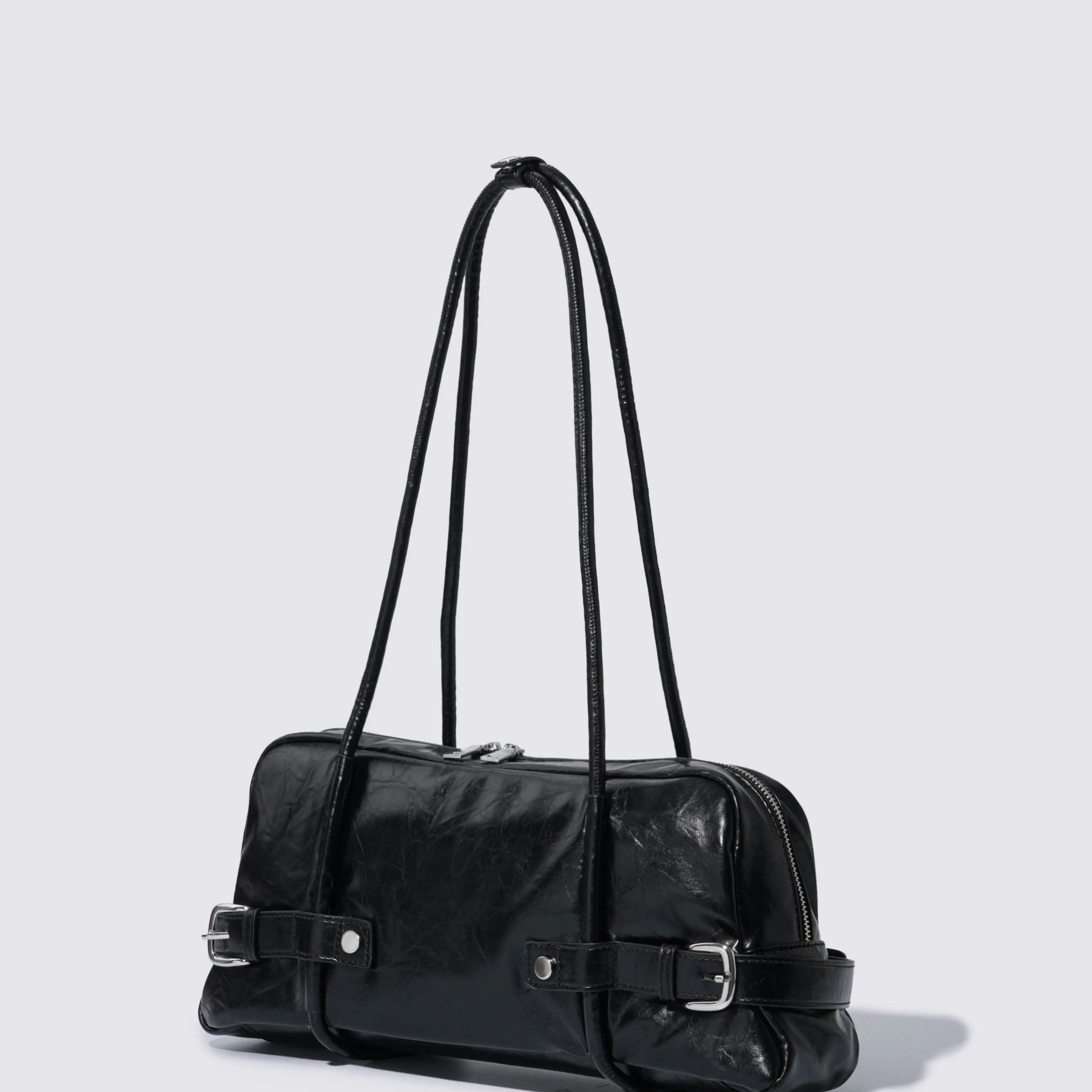 Compacte mini city tote bag met schouderbanden