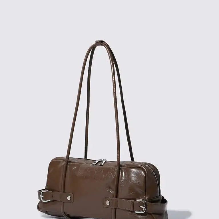 Compacte mini city tote bag met schouderbanden