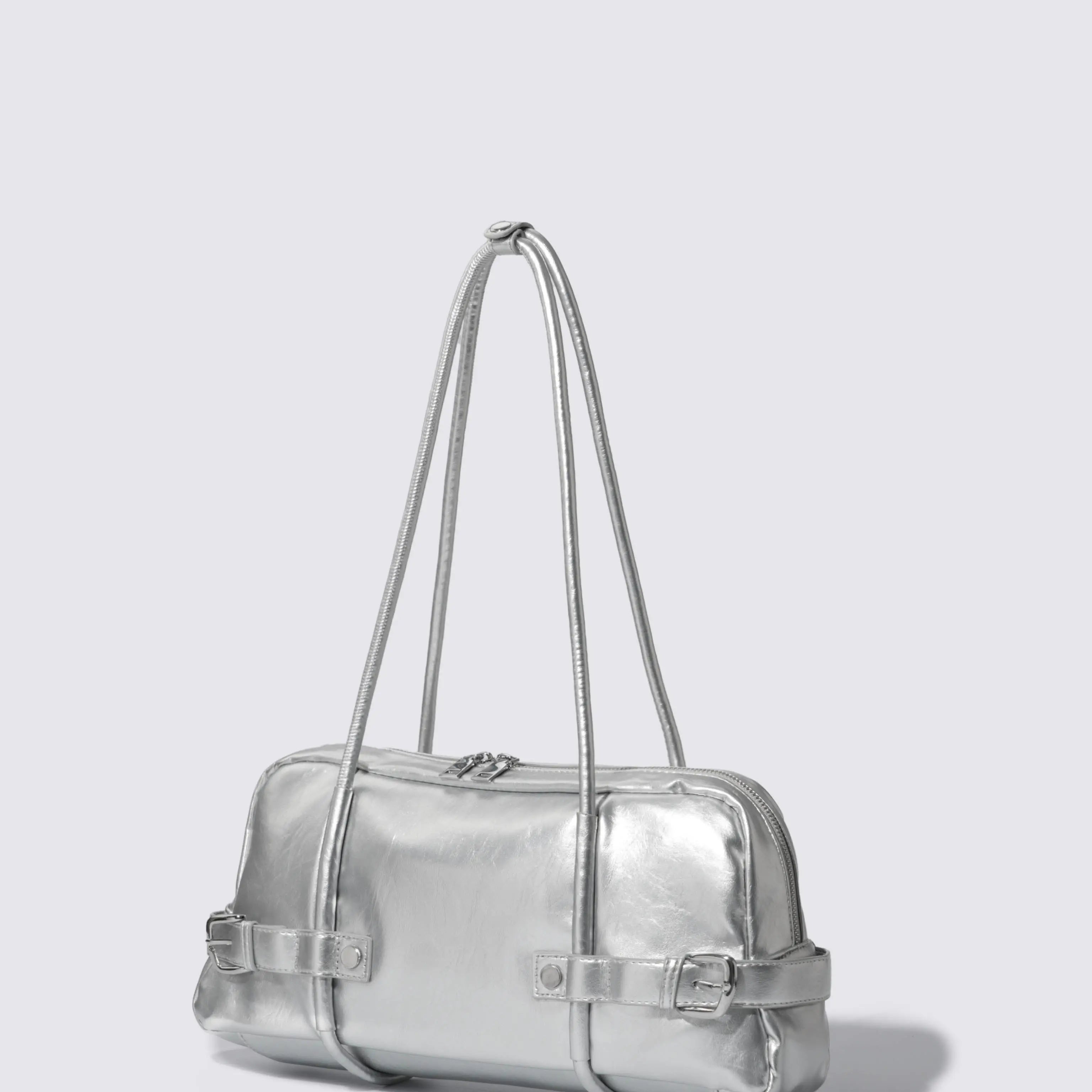 Compacte mini city tote bag met schouderbanden