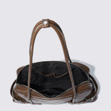 Compacte mini city tote bag met schouderbanden