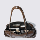 Compacte mini city tote bag met schouderbanden