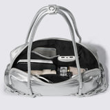 Compacte mini city tote bag met schouderbanden