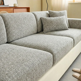 Beige Elastische Bankhoes met Geweven Structuur
