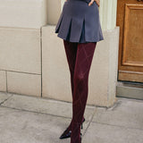 Bordeaux Panty met Patroon voor Elegante en Trendy Look