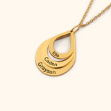 Dames Ketting Roségoud met Personaliseerbare Naam Hangers