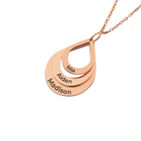 Dames Ketting Roségoud met Personaliseerbare Naam Hangers