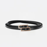 Dubbele Gesp Smalle Riem voor Moderne en Elegante Look
