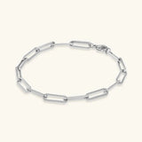 Fijne paperclip schakelarmband, 14K verguld staal