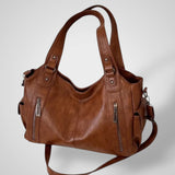 Dames Tijdloos Zwart Leren Tas