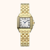 Dames Vintage Quartz Horloge Vierkante RVS Kast