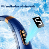 Oplaadbare Nekventilator Blauw met Display