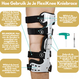 Verstelbare Kniebrace met Scharnieren – Zwart Wit