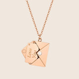 Envelope Ketting met Hanger voor Romantische en Elegante Look