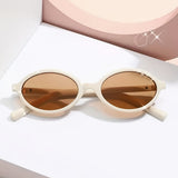 Ovale Retro Zonnebril voor Minimalistische en Trendy Look