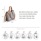 Dames Grijs Leren Tas