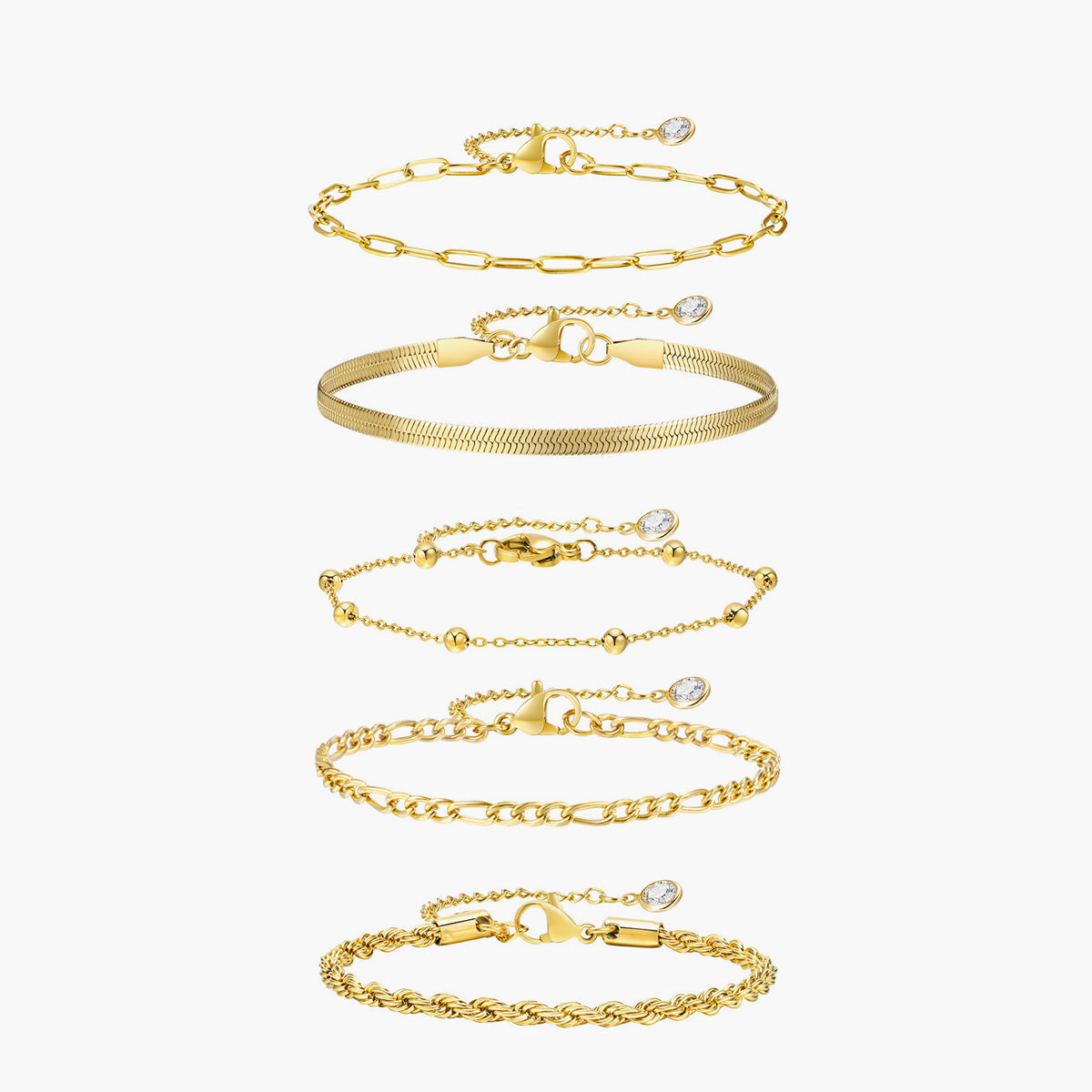 Set van Elegante Minimalistische Armbanden.