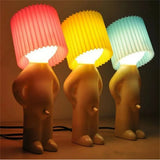 Decoratieve Tafellamp Bruin met Figuren Design