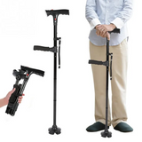 Opvouwbare Wandelstok Zwart met LED-Licht