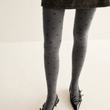Grijze Panty met Stippen voor Speelse en Elegante Look