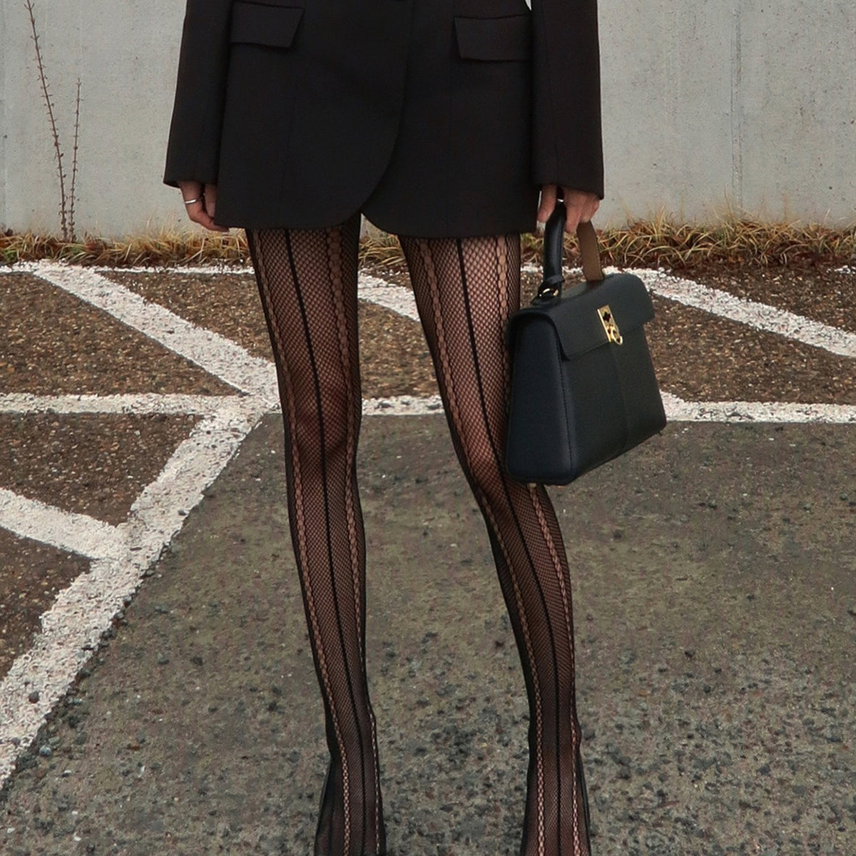 Transparante Panty met Streep Patroon voor Elegante Look.