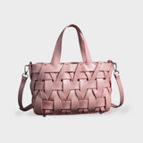 Dames Handtas Wit met Gevlochten Design