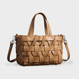 Dames Handtas Wit met Gevlochten Design