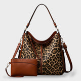 Dames Schoudertas Bruin met Koeienprint