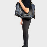 Dames Handtas Zwart met Franjes en Metalen Details
