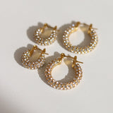 Gouden Hoepel Oorbellen met Kristallen voor Luxe Look