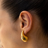 Gouden Chunky Oorbellen voor Moderne en Luxe Look