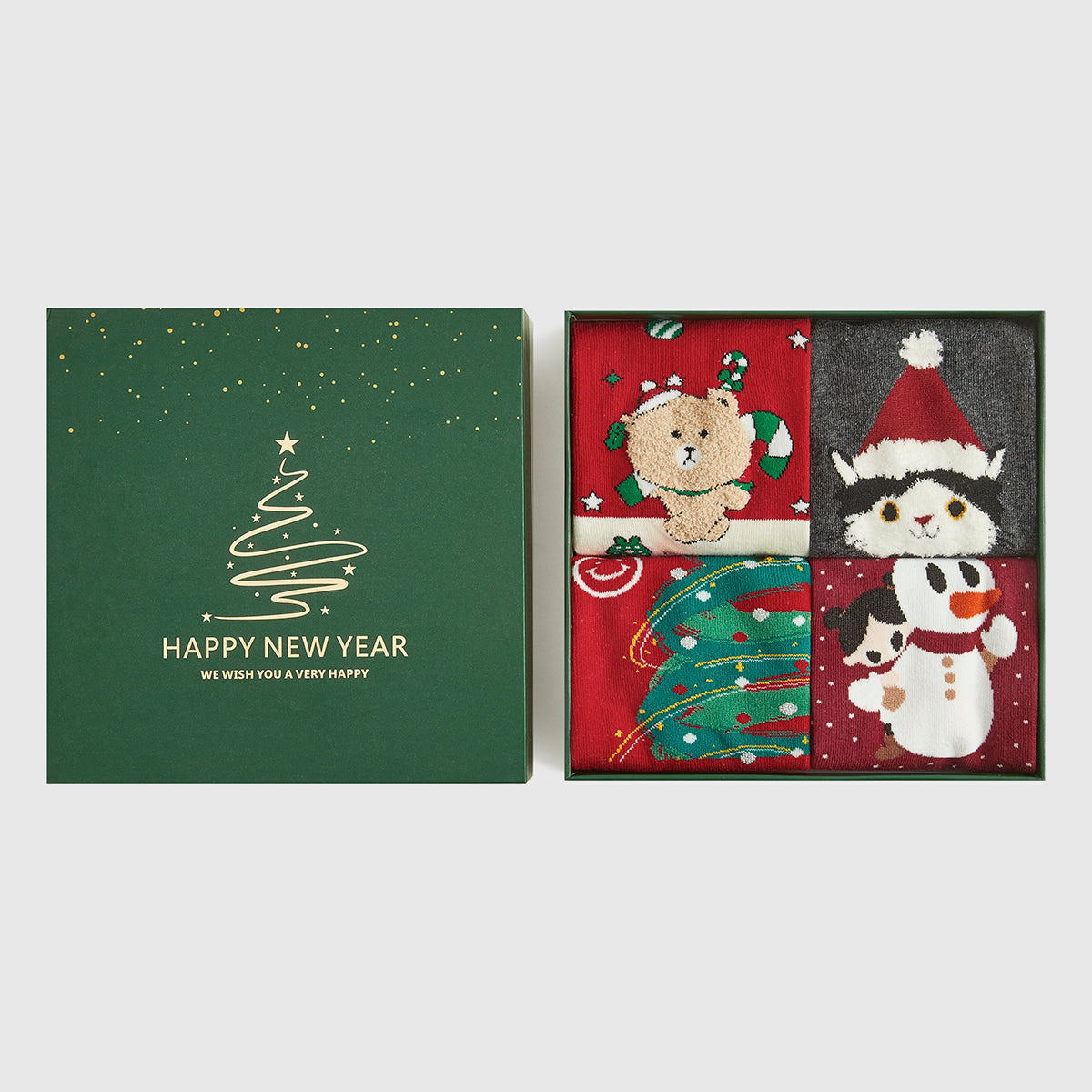 Kerst Sokken Set met Antislip voor Warme en Feestelijke Look.