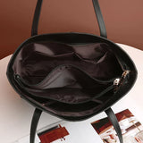 Zwarte Dames Shopper met Lange Handvatten