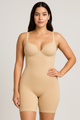 Naadloze Shapewear Bodysuit met Pijpjes voor Corrigerende Look.