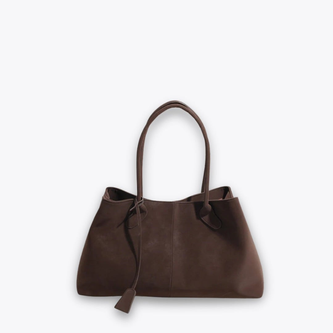 Dames Shopper Tote van Vegan Leer met Suède Afwerking